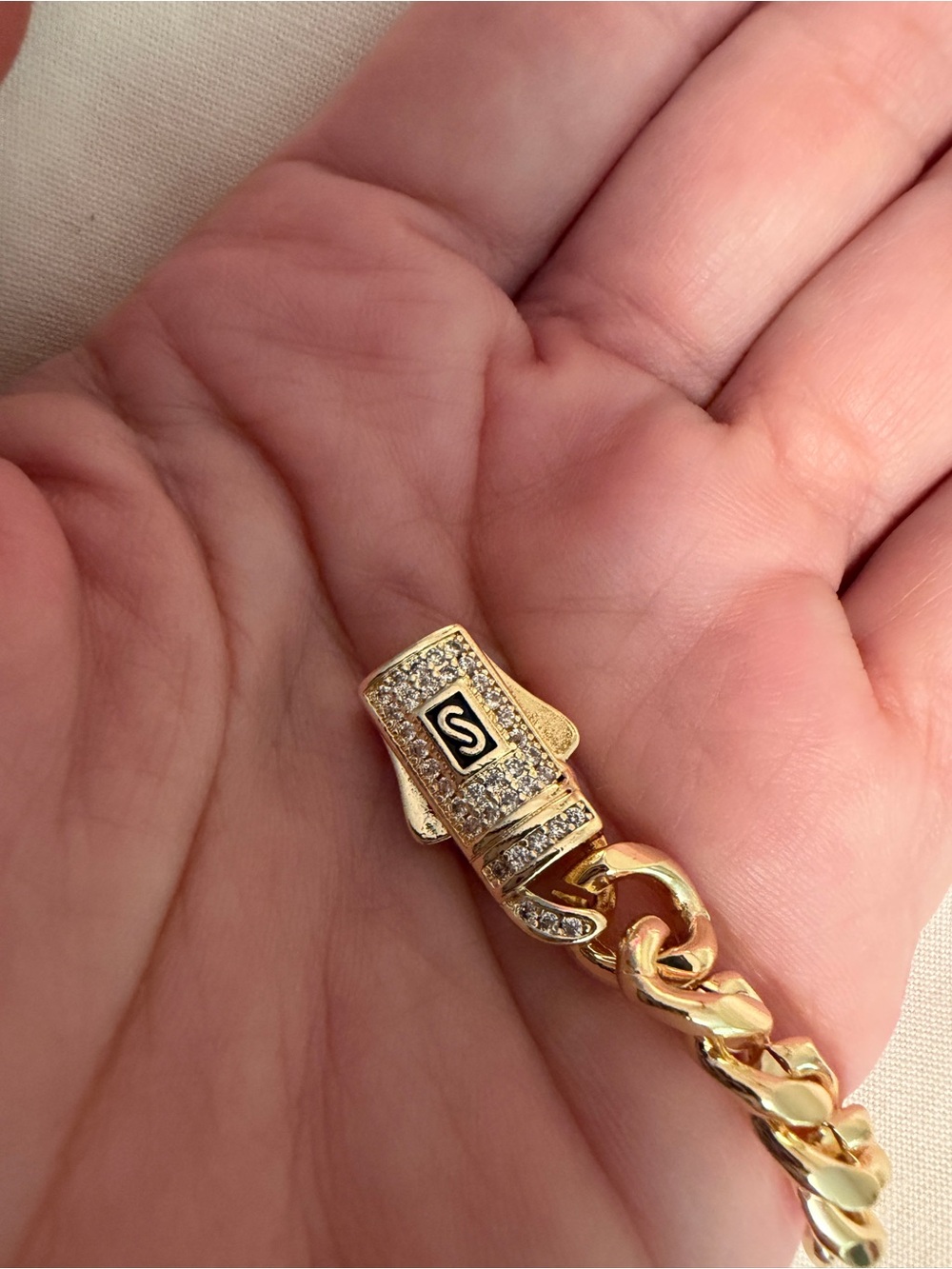 NEW MONACO 14K GOLD HOLLOW CUBAN WOMEN’S BRACELET - Picture 4 of 10
